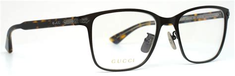 GUCCI GG0070O 002 Brown Mens Square Full Rim Eyeglasses 